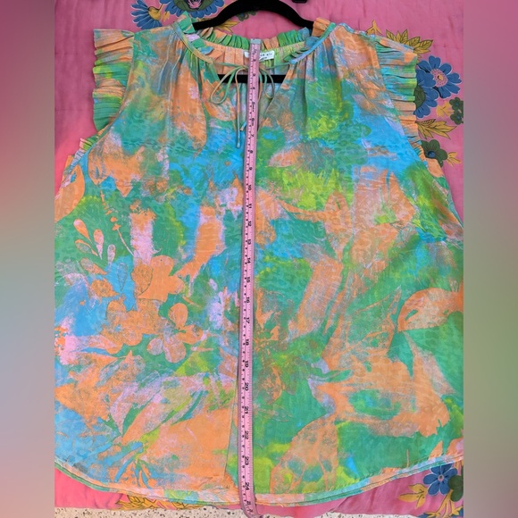 Current Air Multicolor Ruffled Blouse - Picture 5 of 5